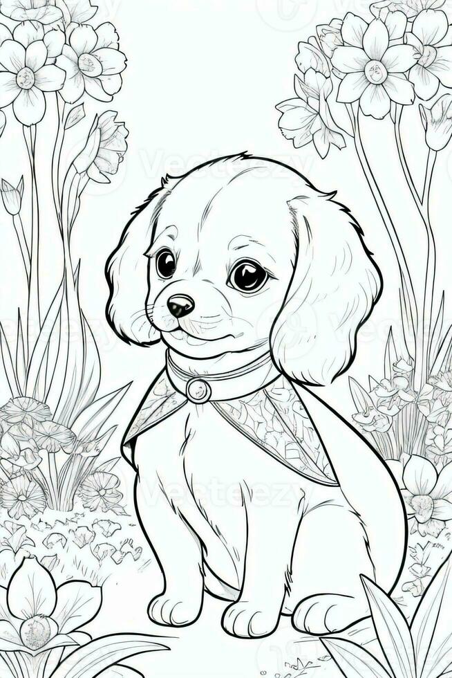 Coloring Page With Animals photo