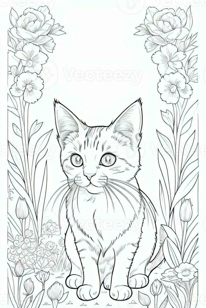 Coloring Page With Animals photo