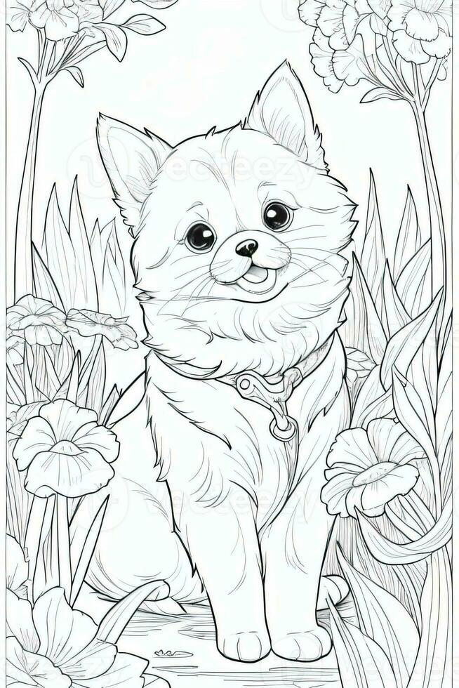 Coloring Page With Animals photo