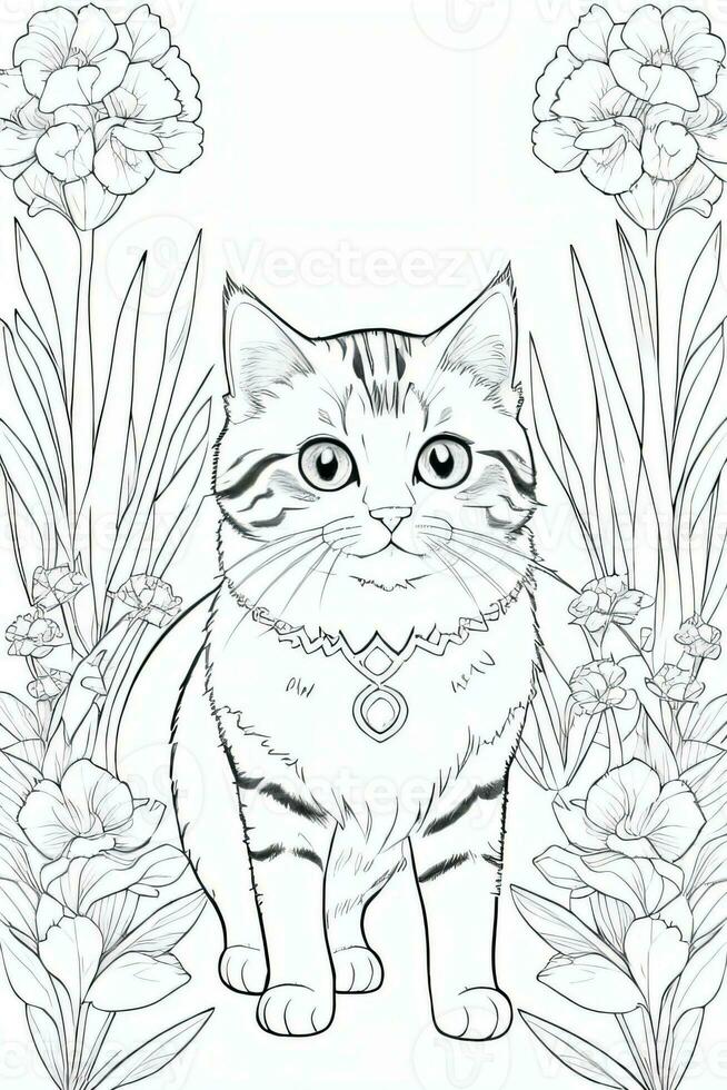 Coloring Page With Animals photo