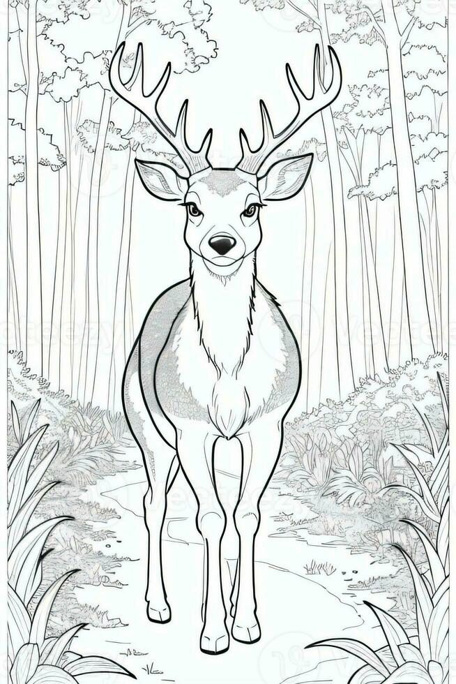 Coloring Page With Animals photo