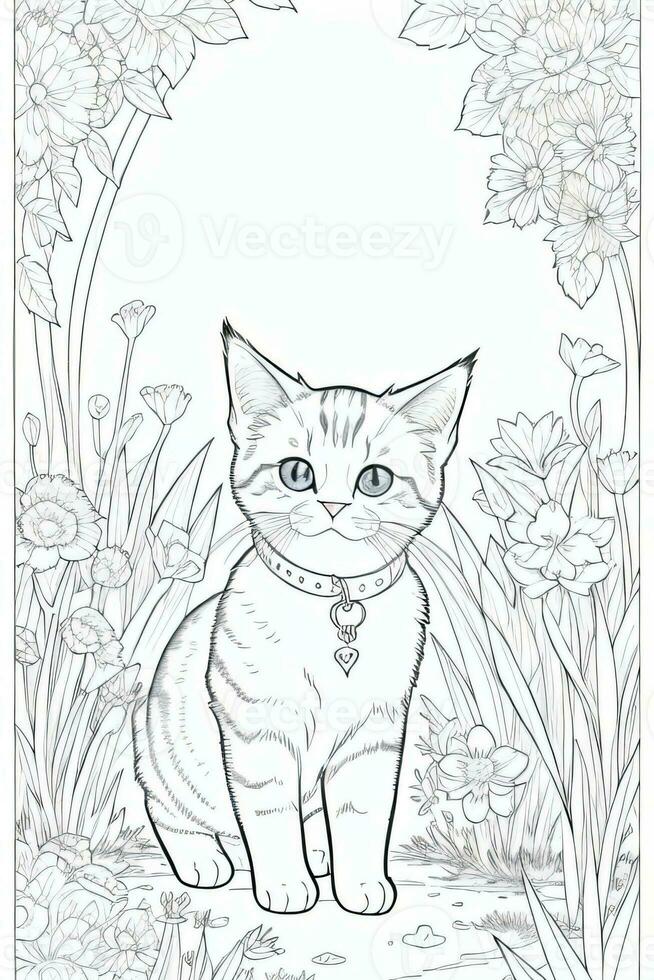 Coloring Page With Animals photo
