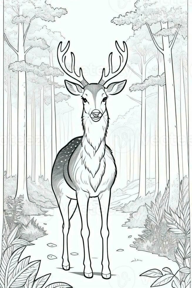 Coloring Page With Animals photo