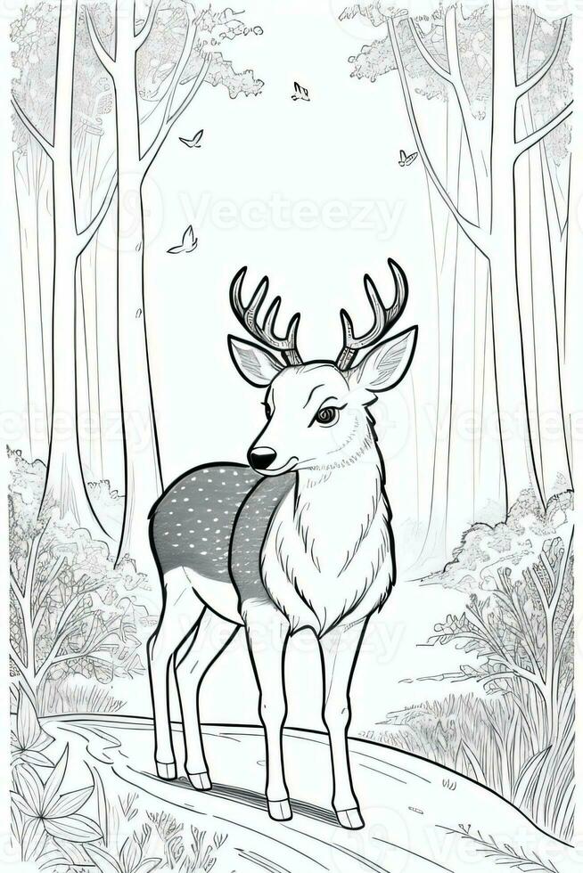 Coloring Page With Animals photo