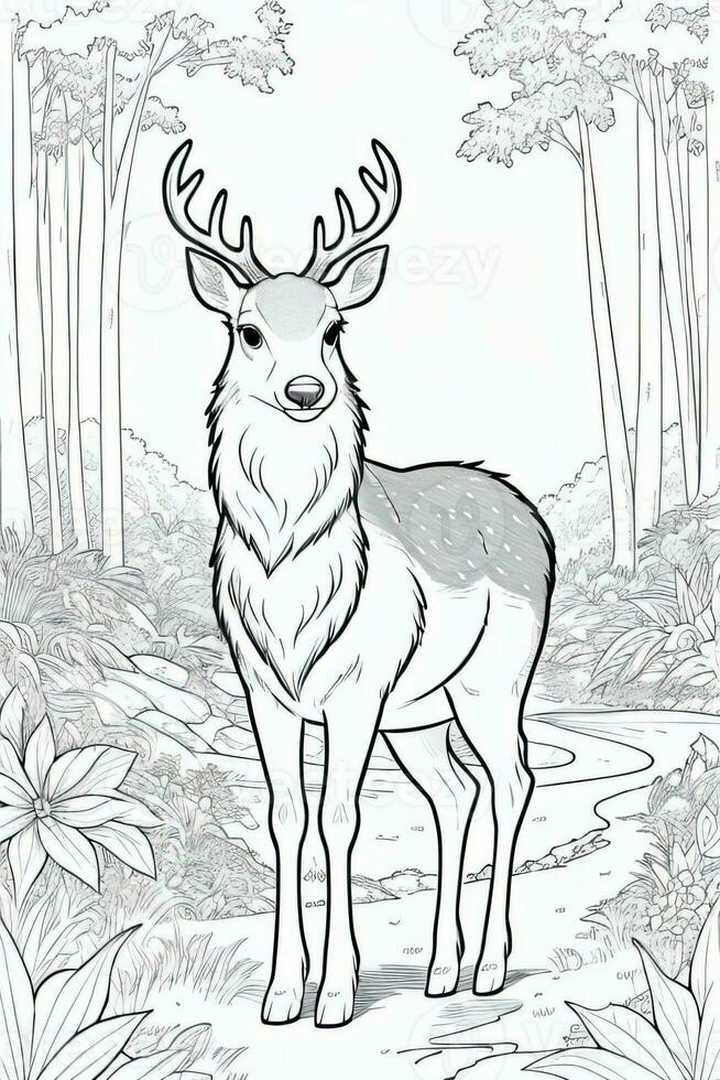 Coloring Page With Animals photo