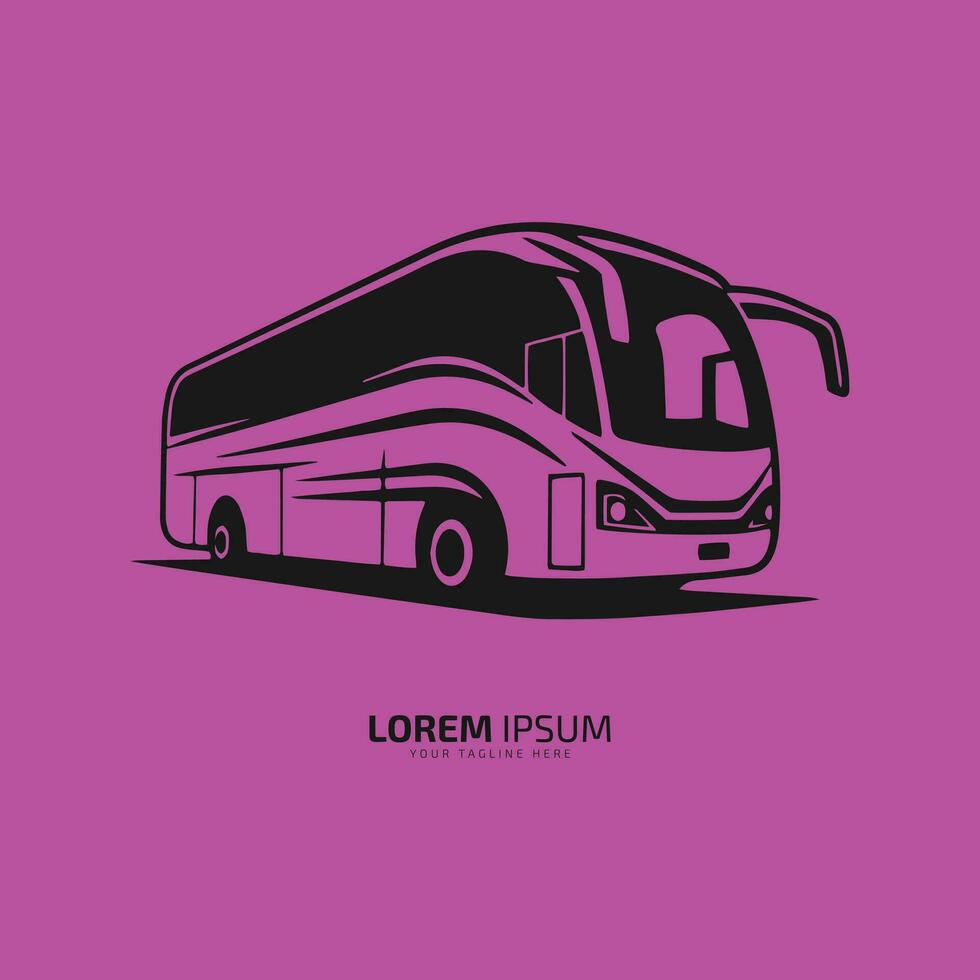 mínimo y resumen logo de autobús vector colegio autobús icono estudiante autobús silueta aislado modelo diseño