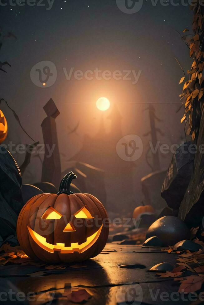 3d antecedentes con Víspera de Todos los Santos calabaza póster modelo antecedentes foto