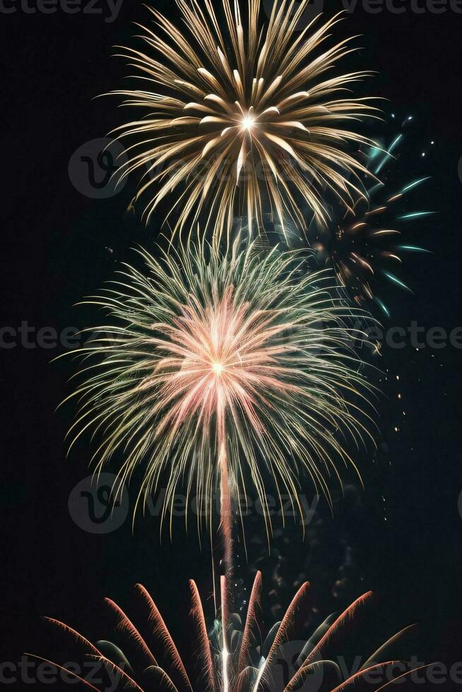 cubrir capa imágenes en negro antecedentes con fuegos artificiales foto