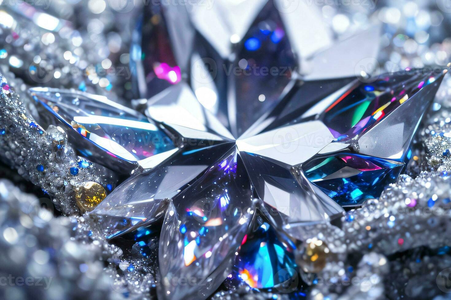 Macro Shot Of the Gems and Crystals Background Wallpaper photo