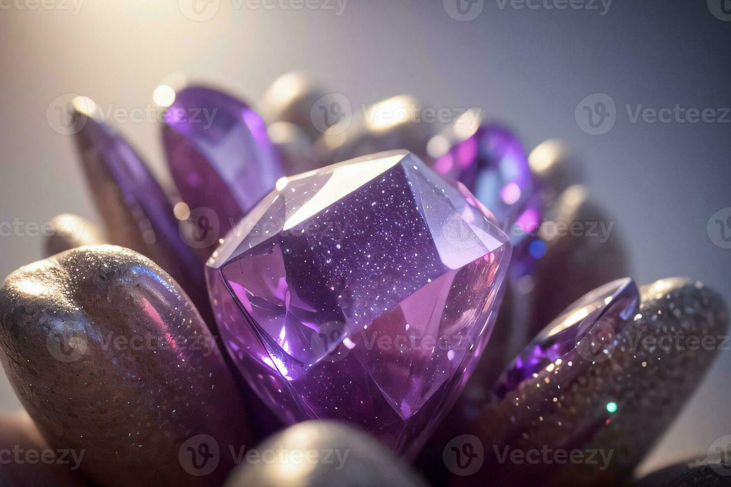 Macro Shot Of the Gems and Crystals Background Wallpaper photo