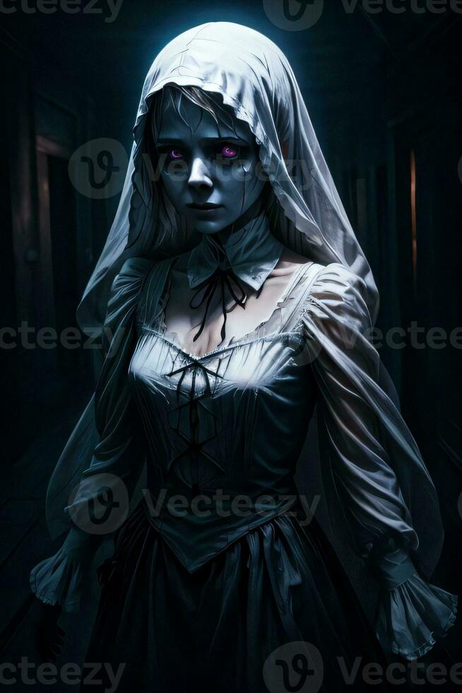 Photo of the Scary Halloween Ghost Character