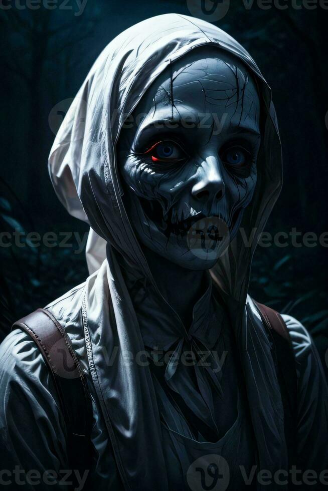 Photo of the Scary Halloween Ghost Character