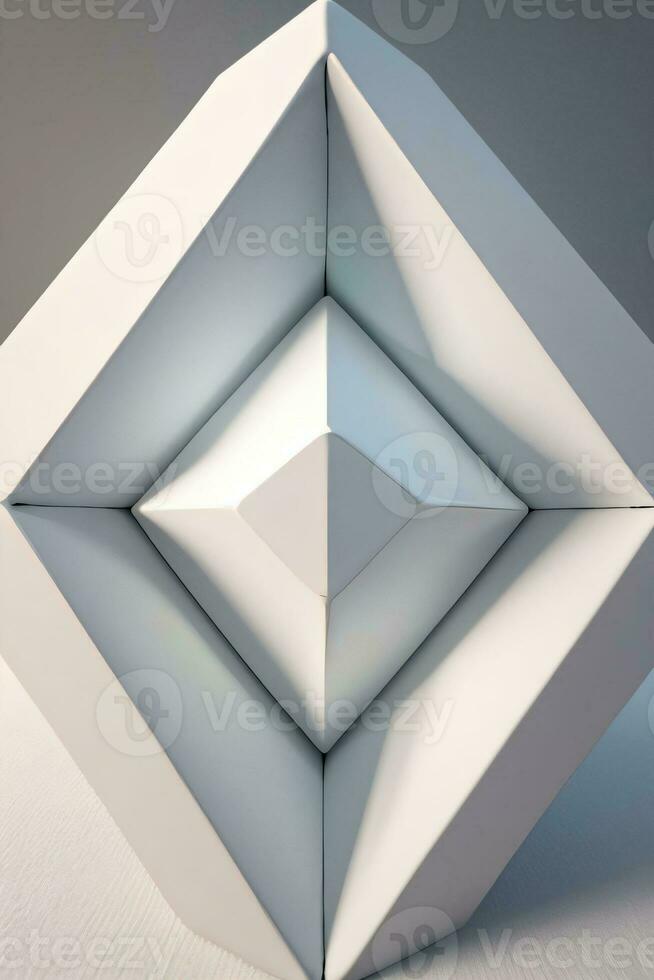 White Geometry Texture 3D Modern Background photo