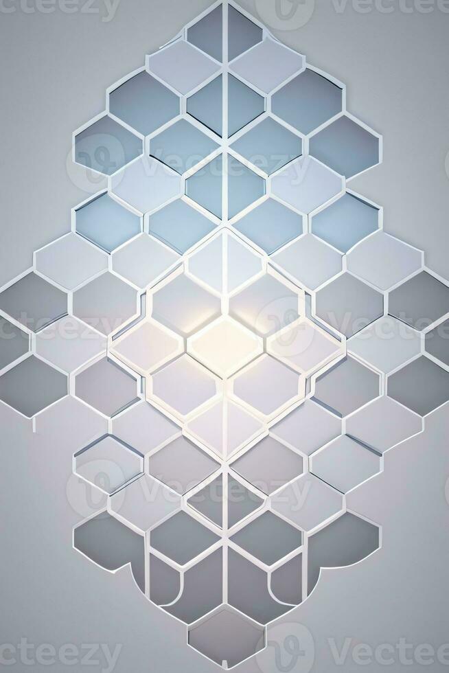 White Geometry Texture 3D Modern Background photo