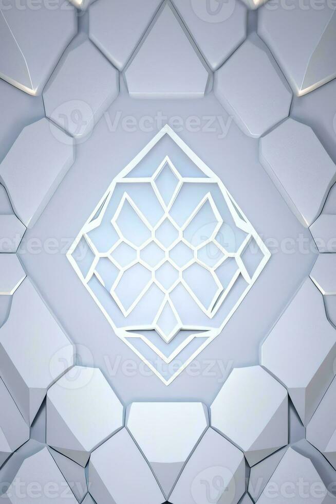 White Geometry Texture 3D Modern Background photo