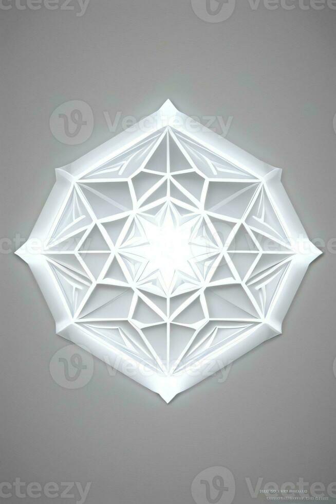 White Geometry Texture 3D Modern Background photo