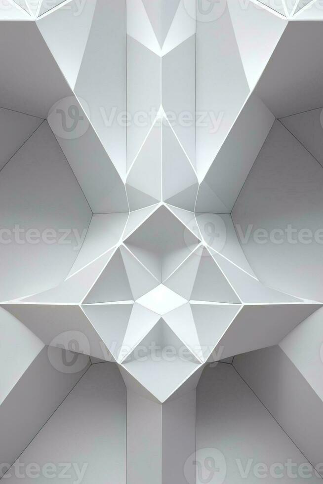 White Geometry Texture 3D Modern Background photo