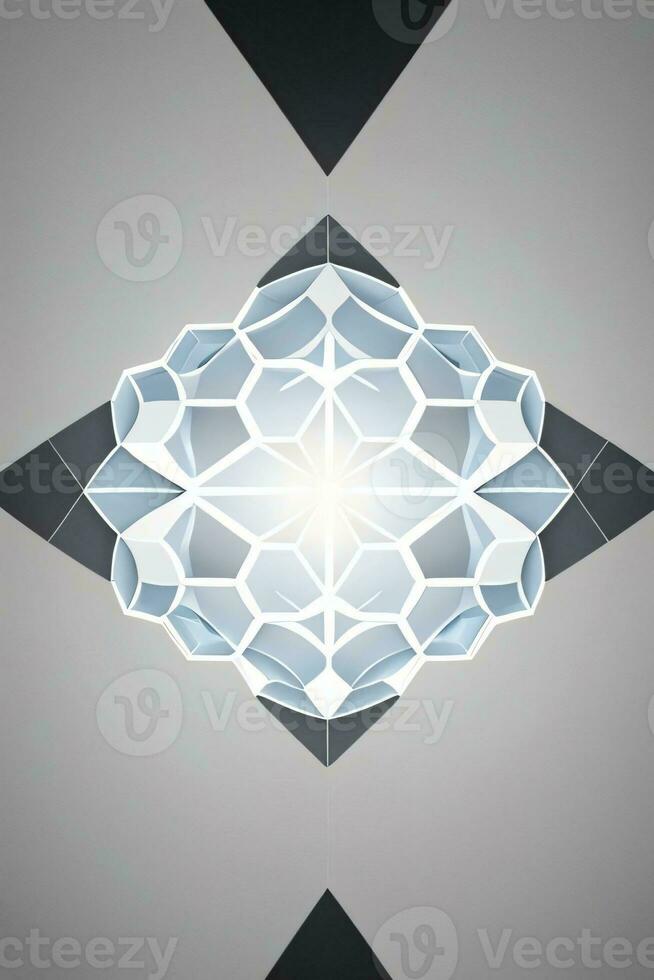 White Geometry Texture 3D Modern Background photo