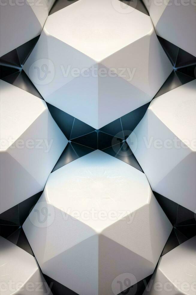 White Geometry Texture 3D Modern Background photo