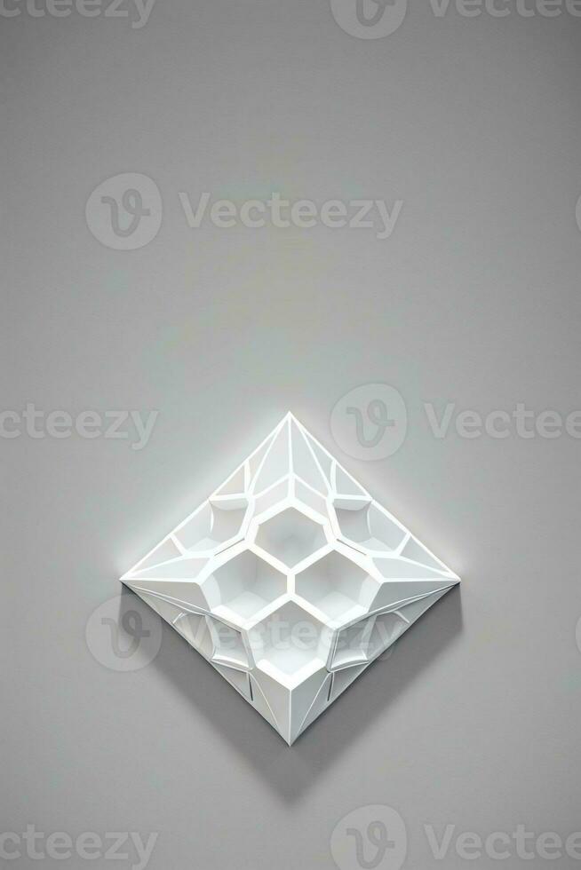 White Geometry Texture 3D Modern Background photo