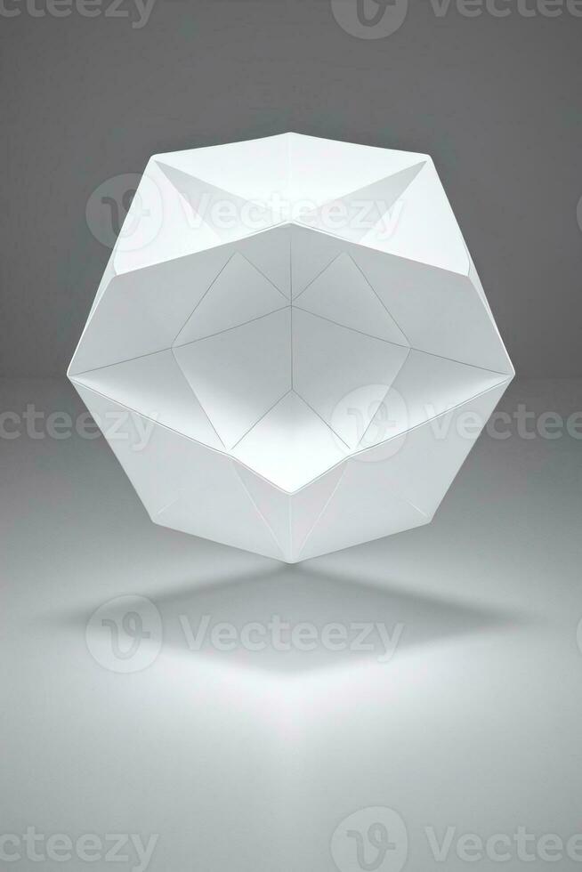 White Geometry Texture 3D Modern Background photo