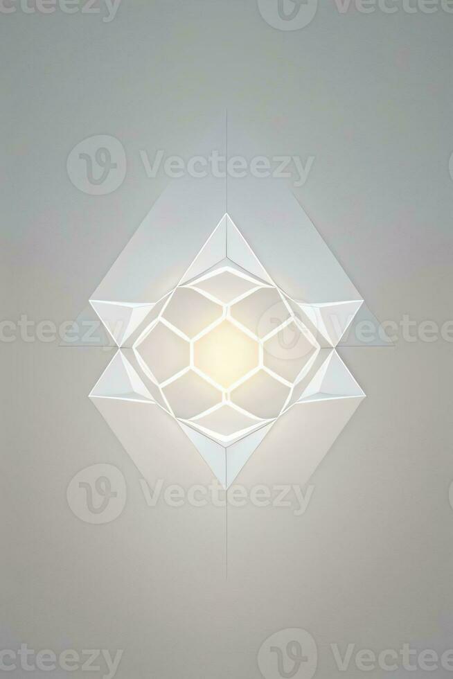 White Geometry Texture 3D Modern Background photo