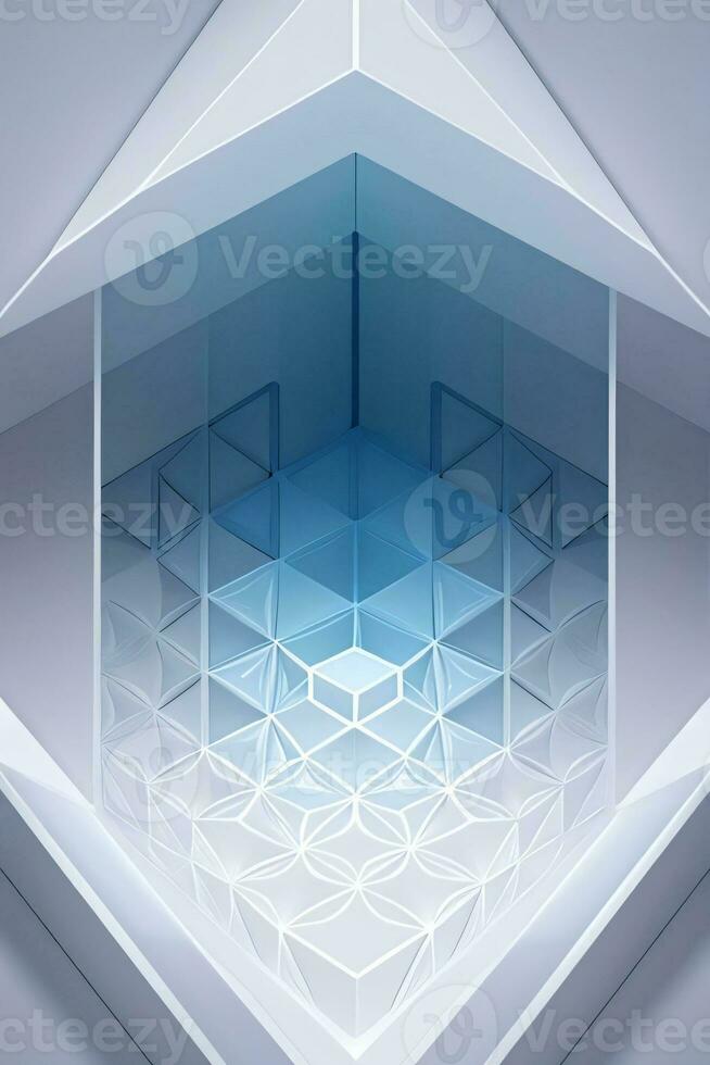 White Geometry Texture 3D Modern Background photo