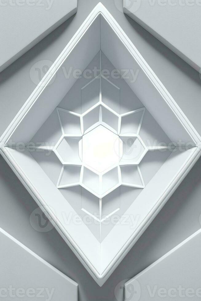 White Geometry Texture 3D Modern Background photo