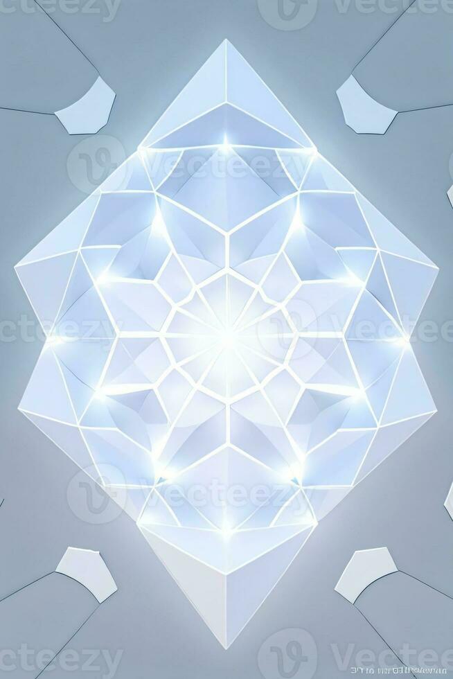 White Geometry Texture 3D Modern Background photo