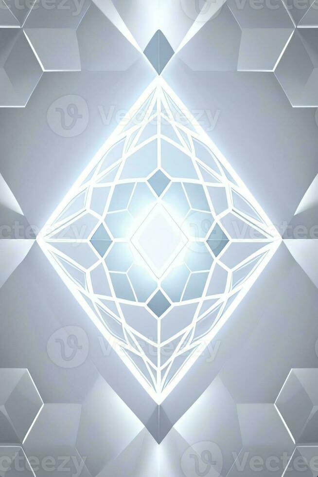 White Geometry Texture 3D Modern Background photo