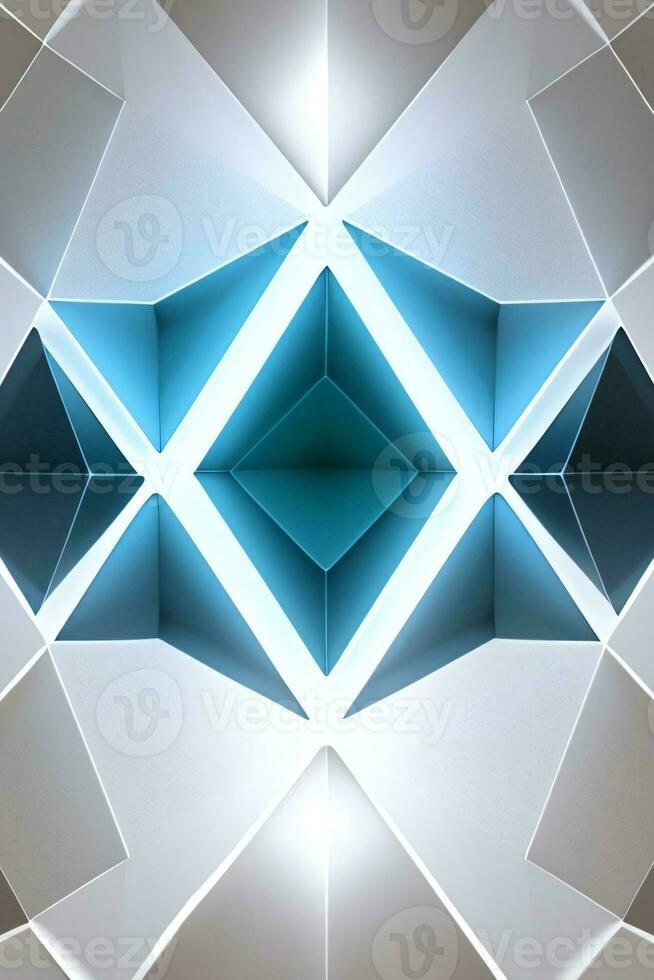 White Geometry Texture 3D Modern Background photo