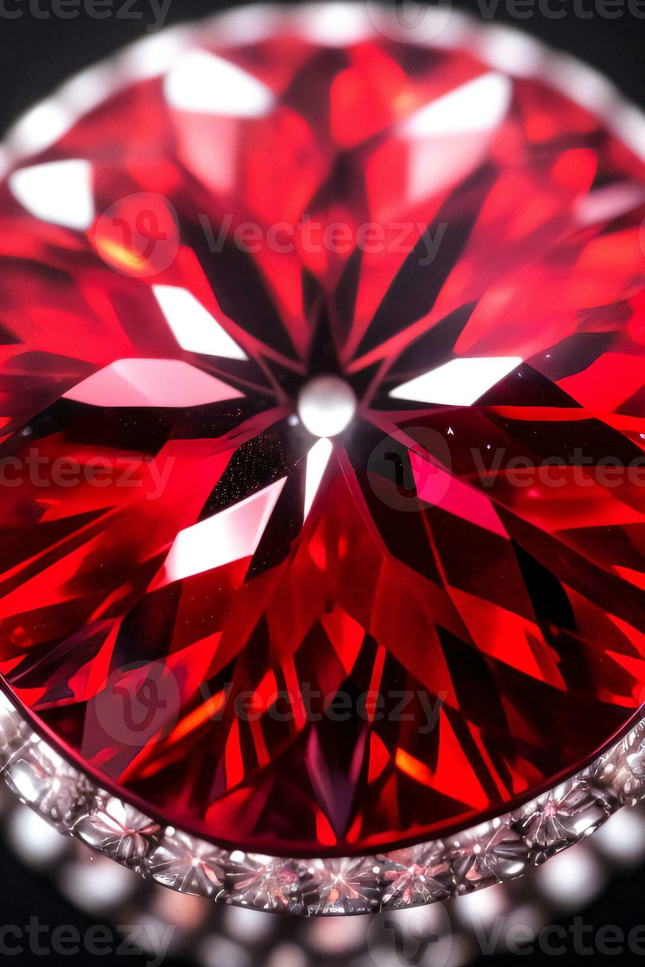 Ruby Crystal Close up Macro Shot Photo Texture Background Wallpaper
