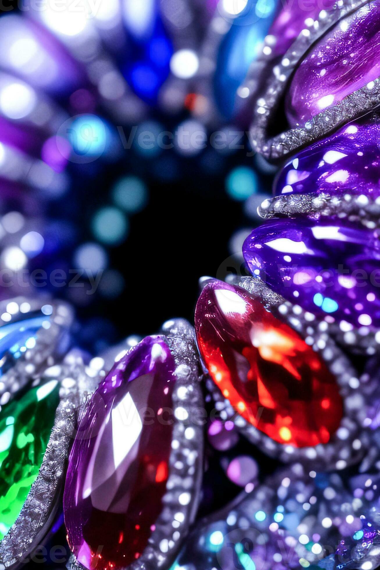 Rainbow Gem Close up Macro Shot Photo Texture Background Wallpaper