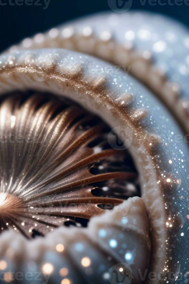 Macro Shot of the Seashell Mackground Wallpaper photo