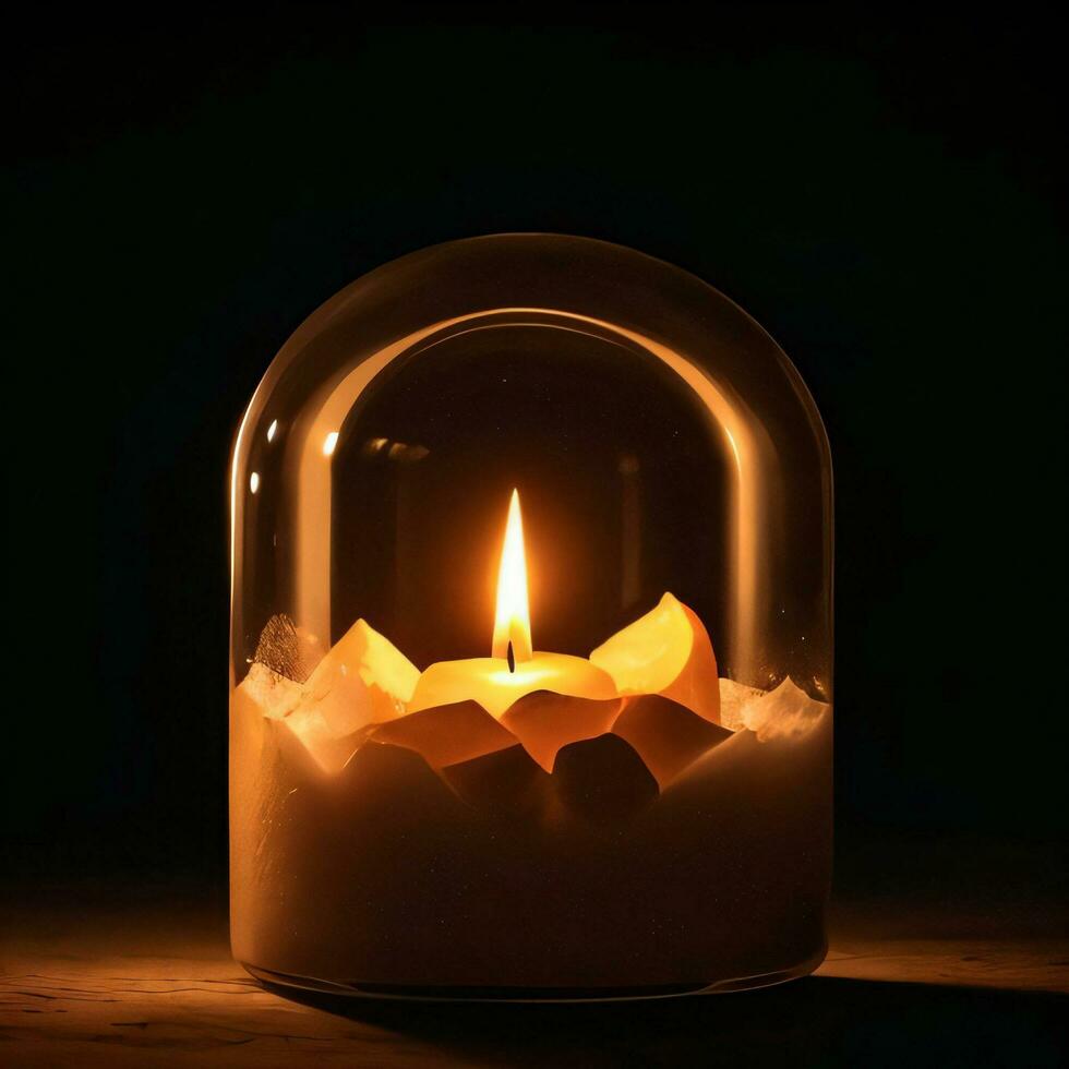 The Skull and Candle on the Black Background 30005423 Stock Photo at