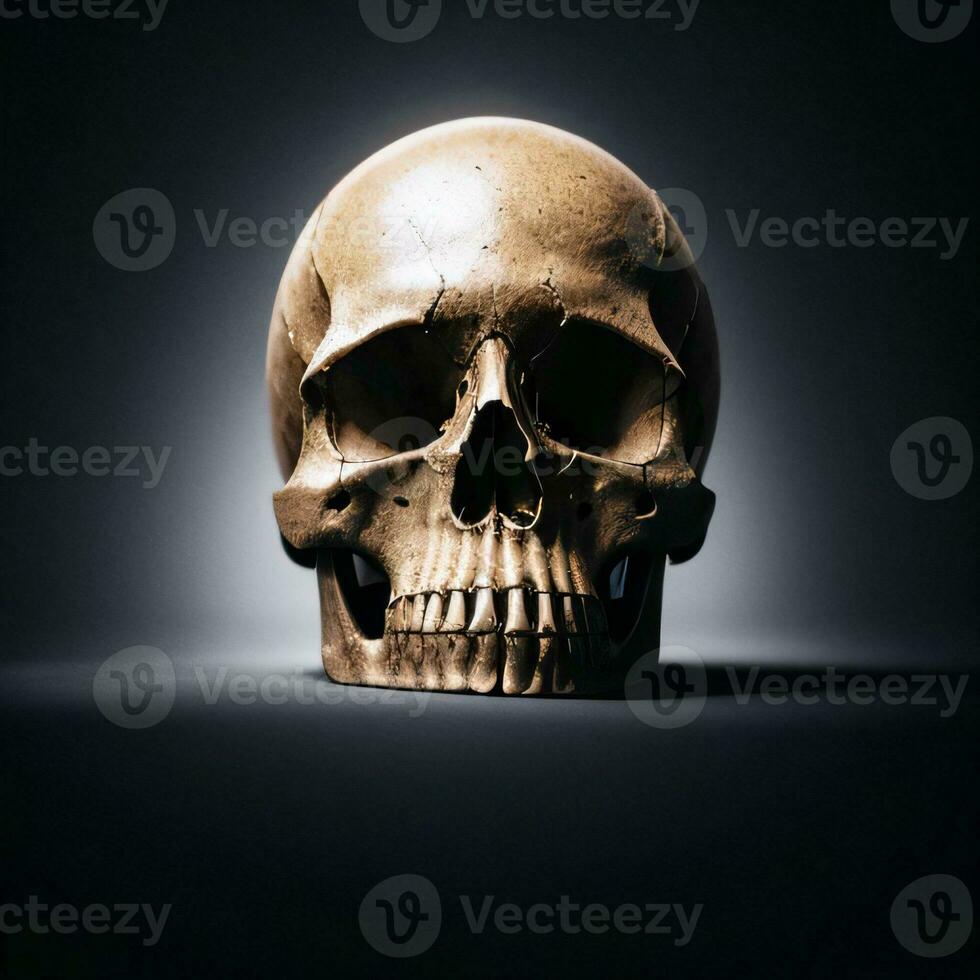 el cráneo en el negro antecedentes foto