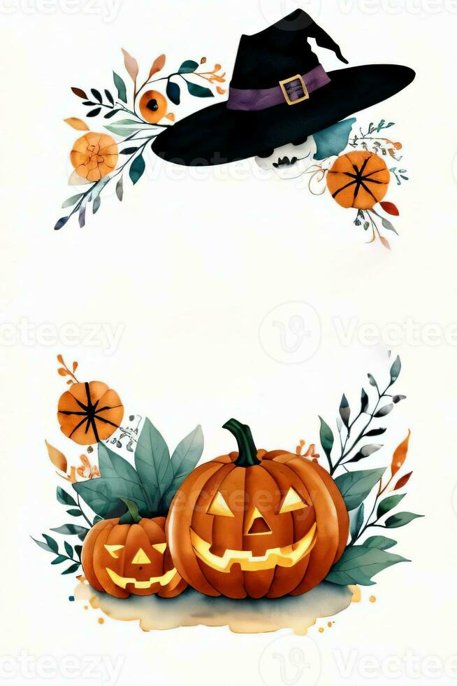 Halloween Watercolor Background photo