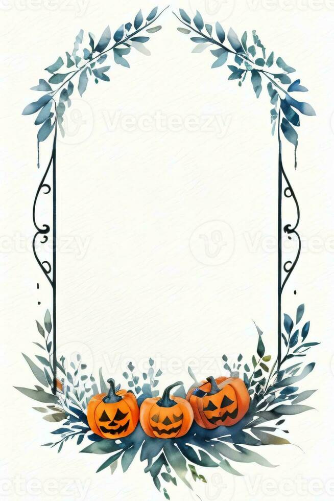 Halloween Watercolor Background photo