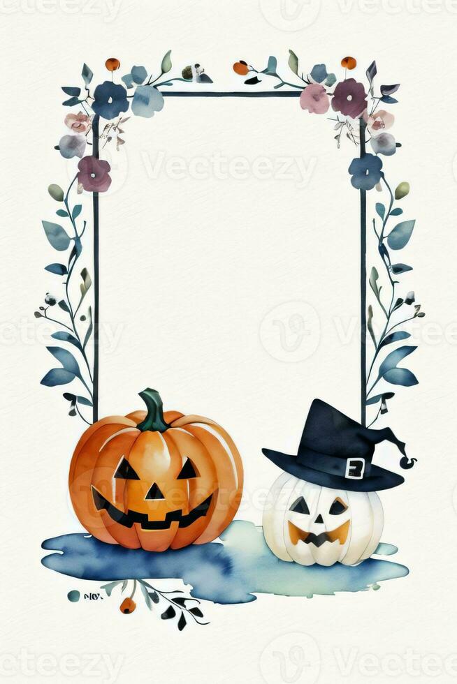 Halloween Watercolor Background photo