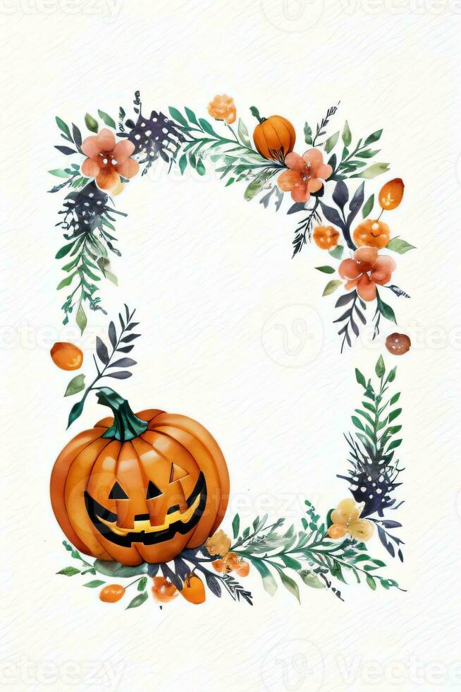 Halloween Watercolor Background photo