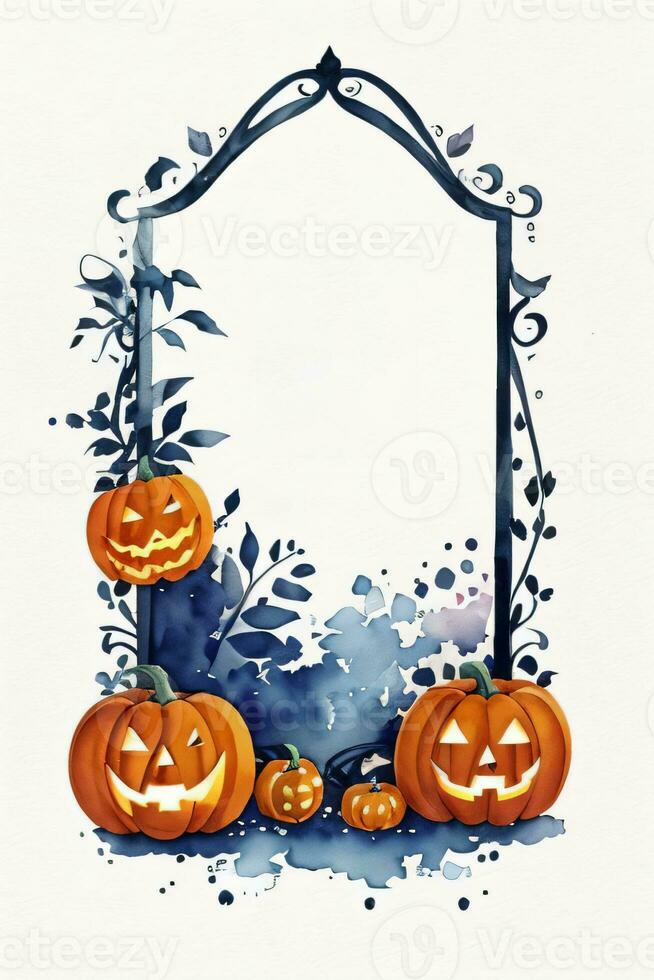 Halloween Watercolor Background photo