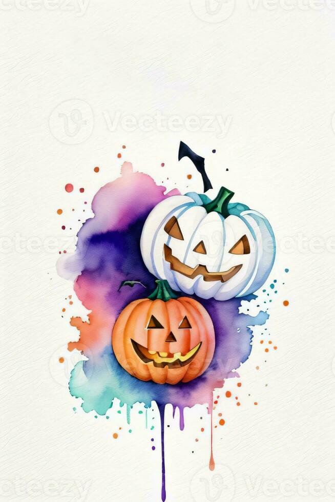 Halloween Watercolor Background photo