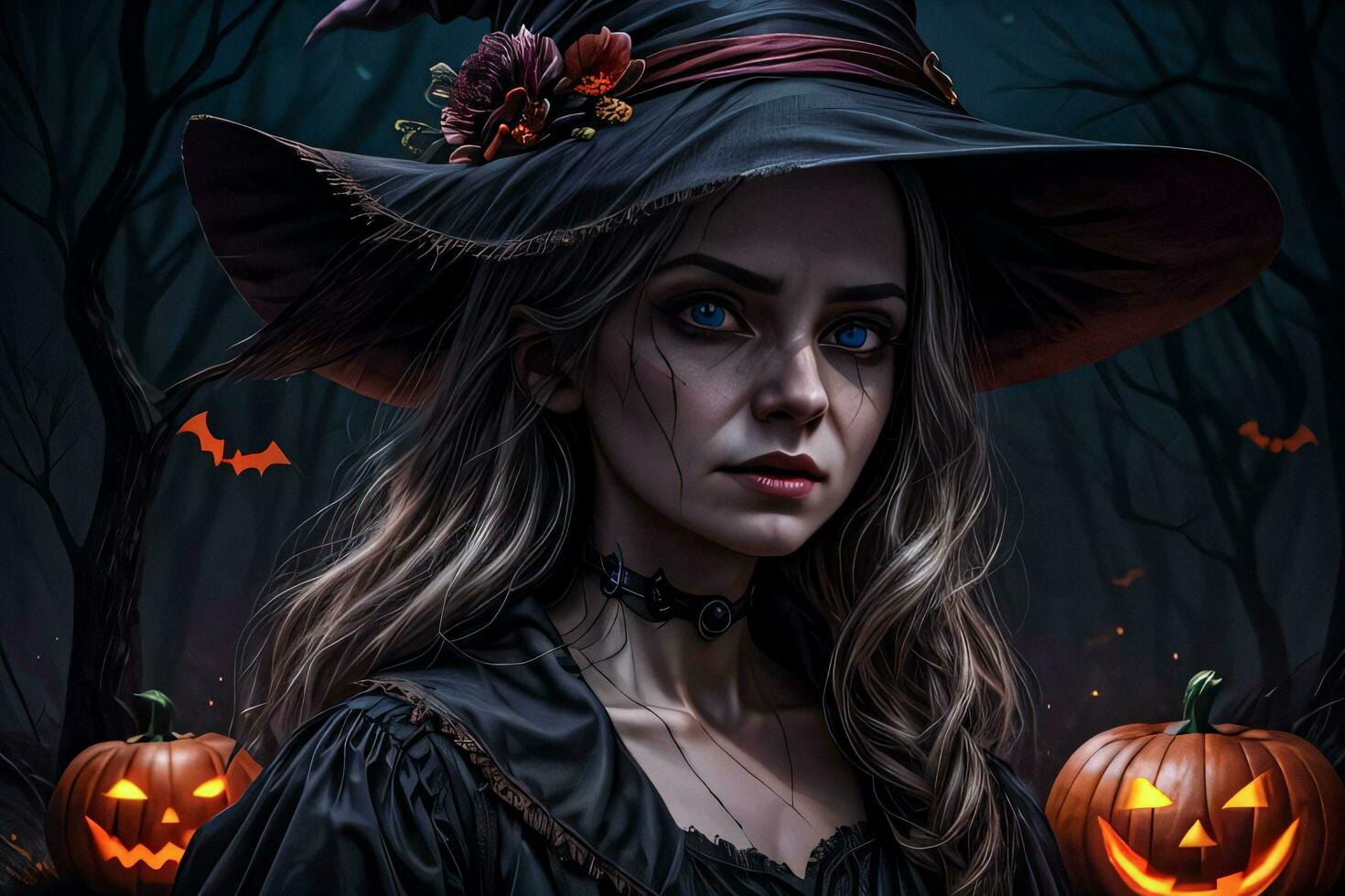 Photo portrait of the Halloween Witch