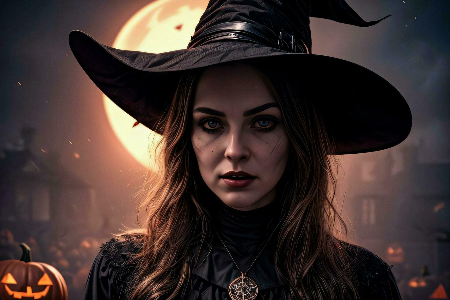 Photo portrait of the Halloween Witch