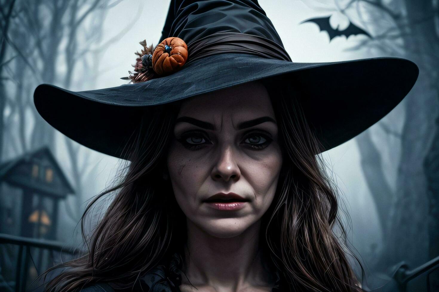 Photo portrait of the Halloween Witch