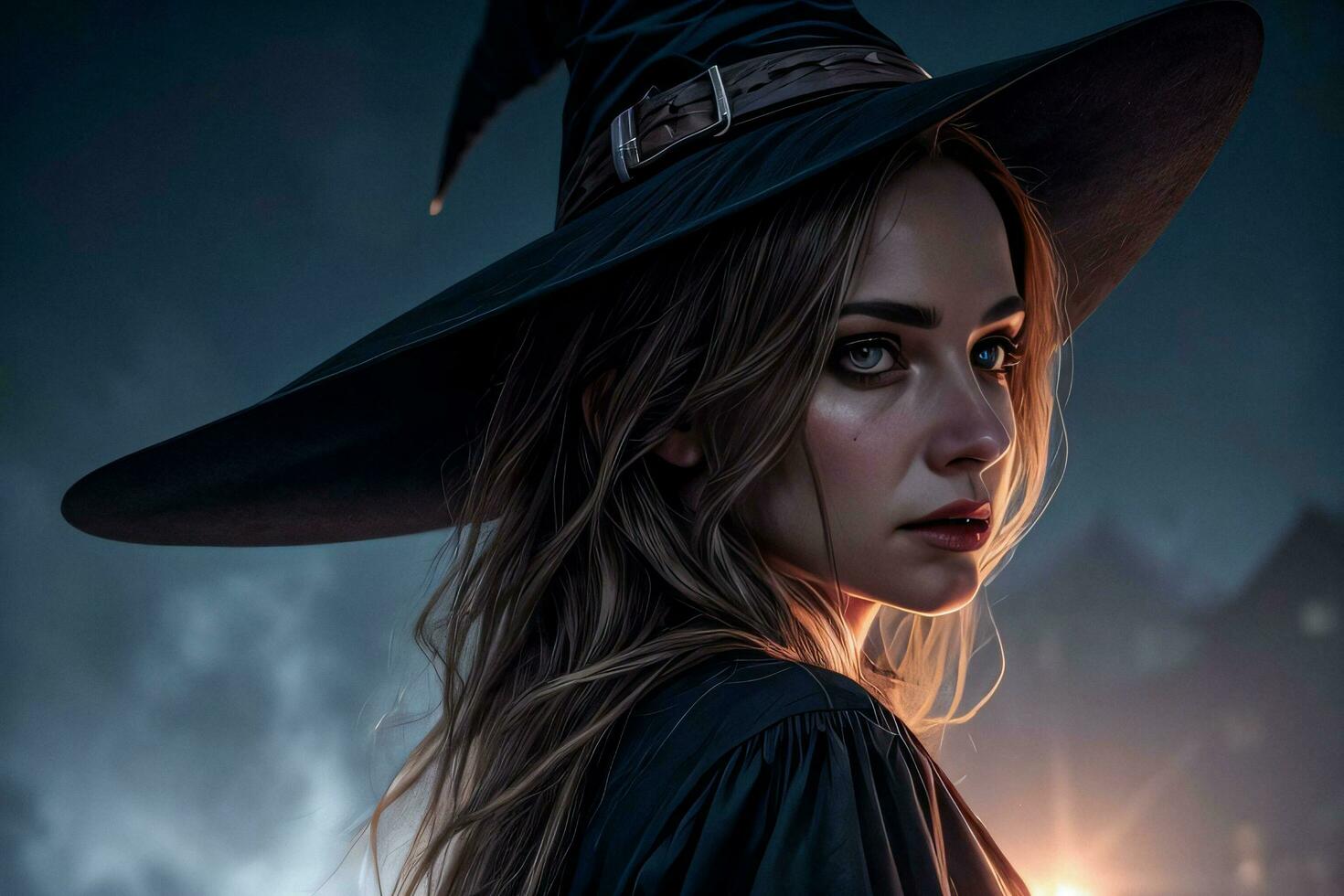 Photo portrait of the Halloween Witch