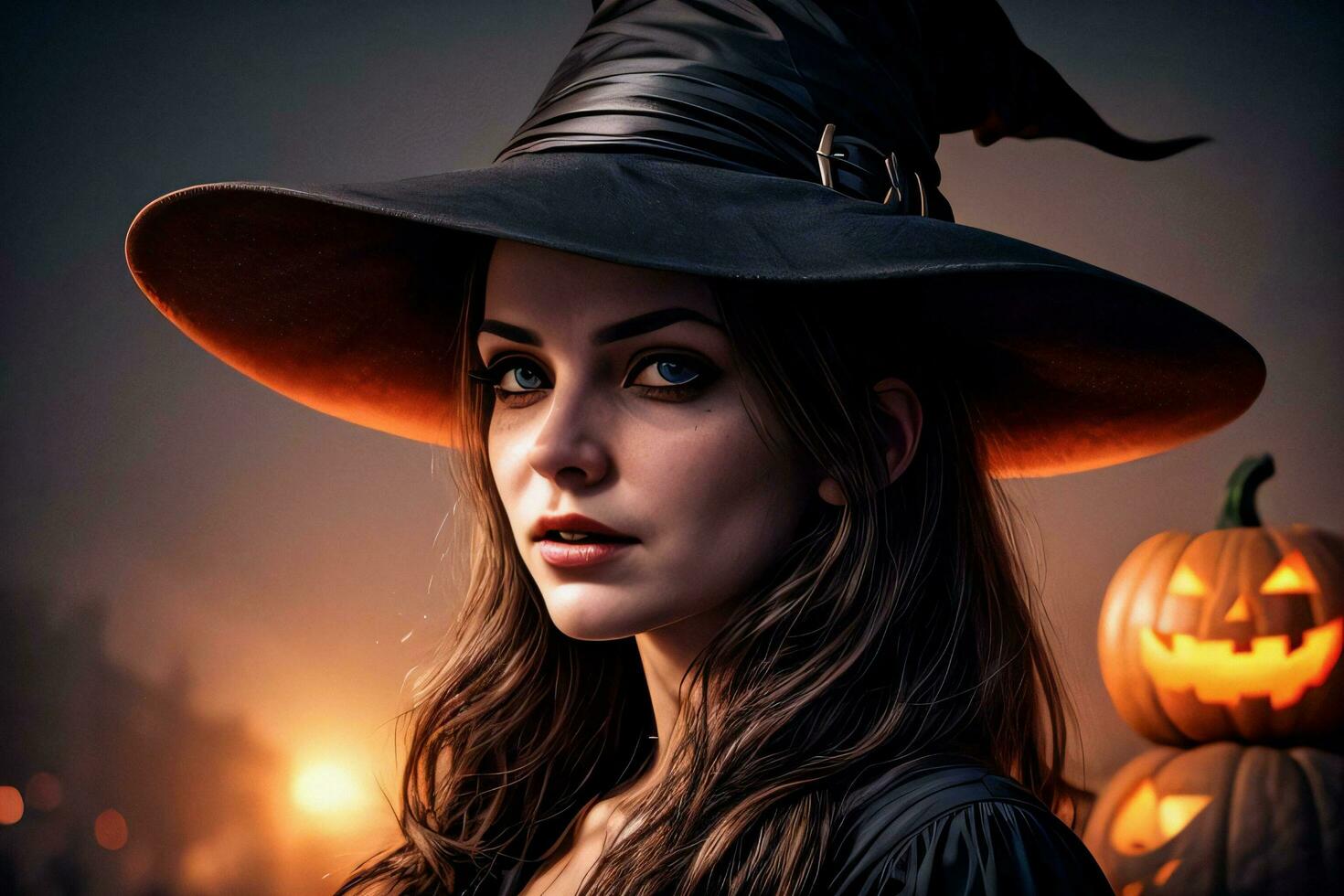 Photo portrait of the Halloween Witch