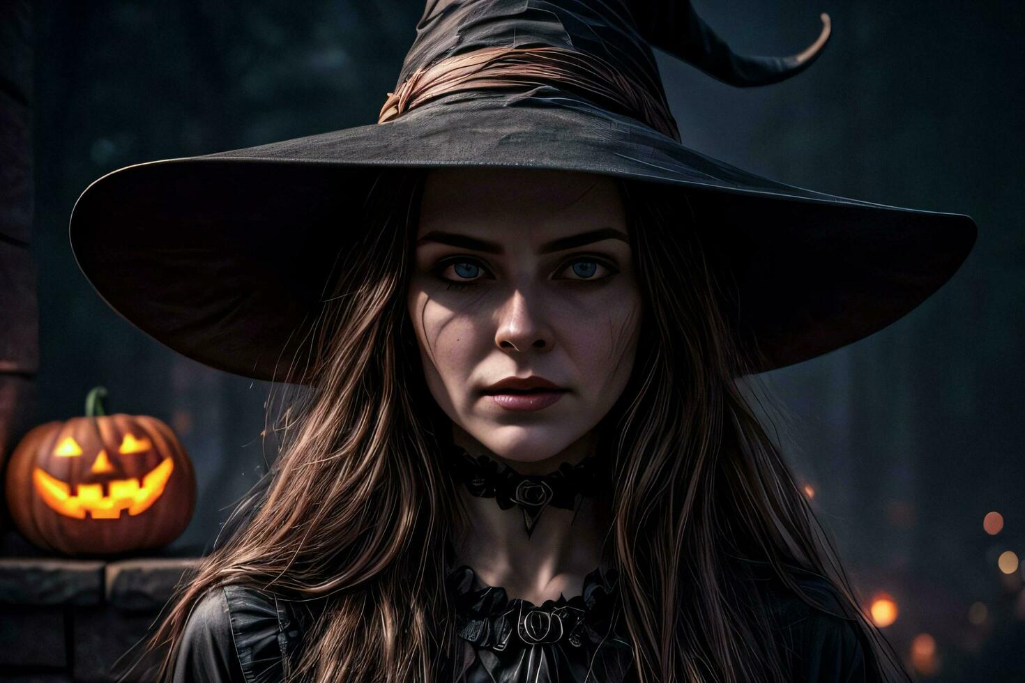 Photo portrait of the Halloween Witch