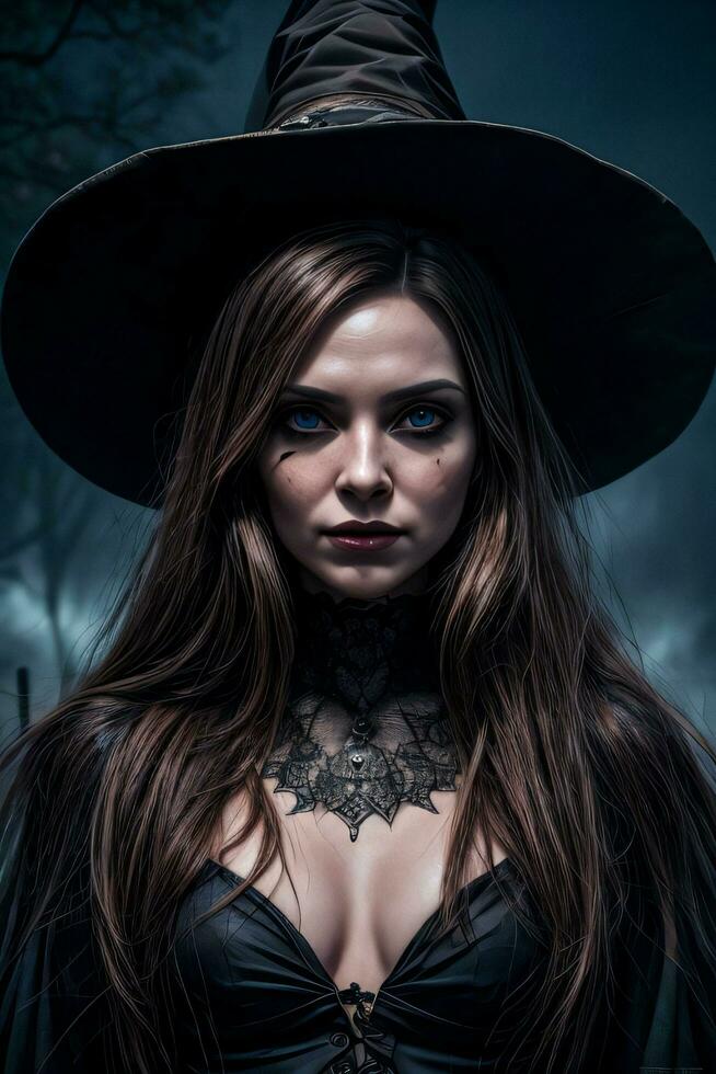 Photo portrait of the Halloween Witch