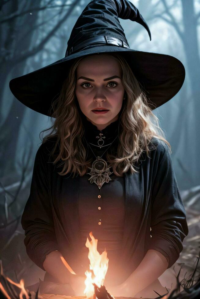 Photo portrait of the Halloween Witch